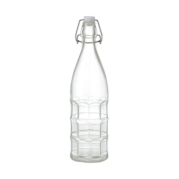 Glass Bottle La Mediterránea Transparent Glass 1 L (12 Units)