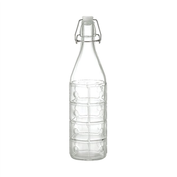 Glass Bottle La Mediterránea Transparent Glass 1 L (12 Units)