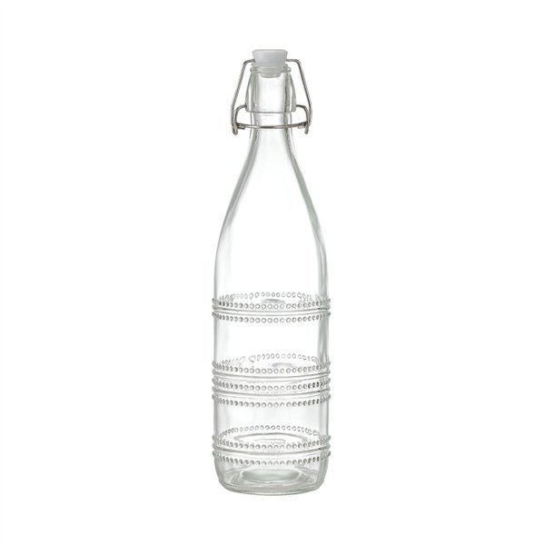 Glass Bottle La Mediterránea Transparent Glass 1 L (12 Units)