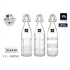 Glass Bottle La Mediterránea Transparent Glass 1 L (12 Units)
