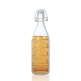 Glass Bottle La Mediterránea Glass 1 L (12 Units)