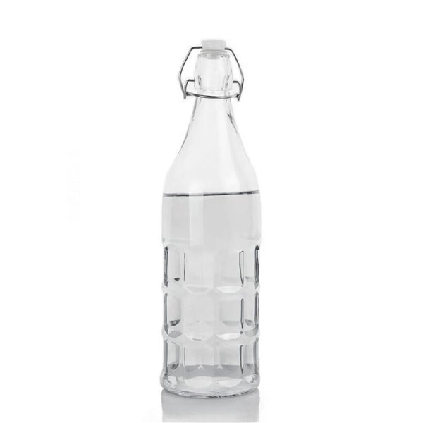 Glass Bottle La Mediterránea Glass 1 L (12 Units)