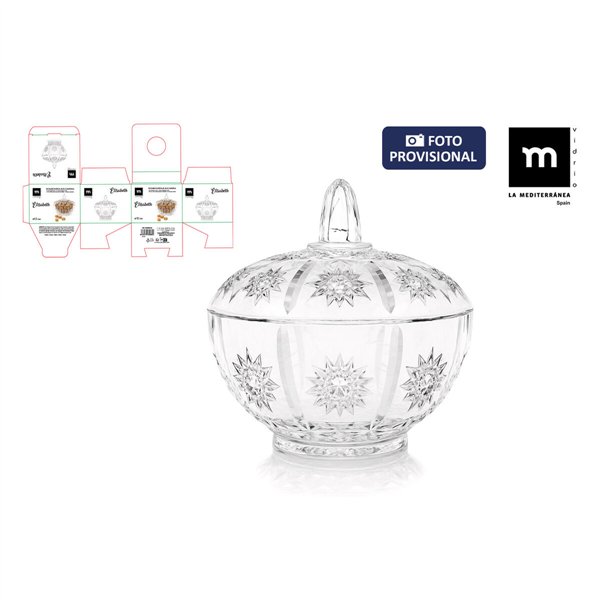 Glass Jar Inde Elisabeth Transparent (18 Units)