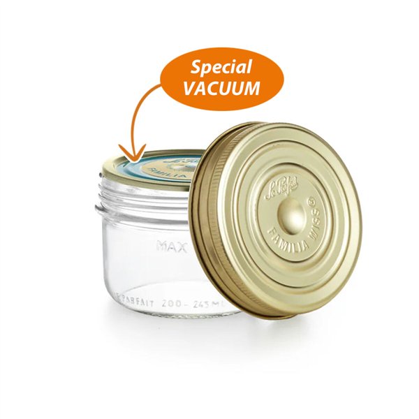 Jar Le Parfait Wiss Transparent Golden 200 ml Hermetic (6 Units)