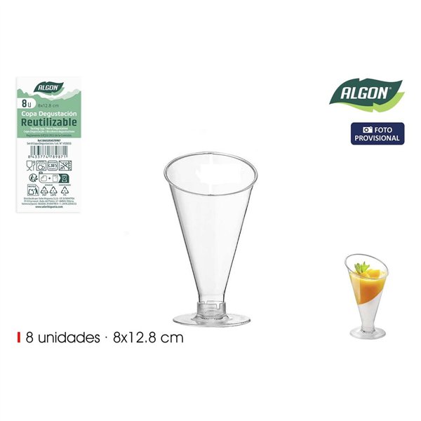 Tasting Set Algon Transparent 8 x 12,8 cm 8 Pieces (24 Units)