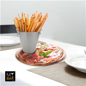 Snack Bowl My Bar Silver Steel 15 x 10 x 15 cm (24 Units)