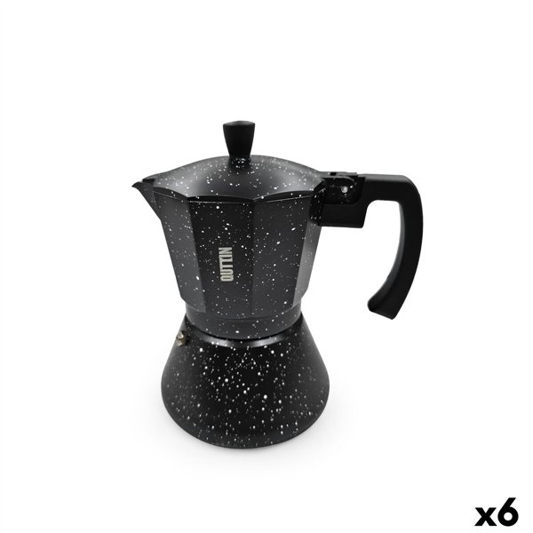 Italian Coffee Pot Quttin Aluminium 0,6 L (6 Units)