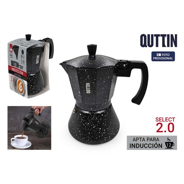 Italian Coffee Pot Quttin Aluminium 0,6 L (6 Units)