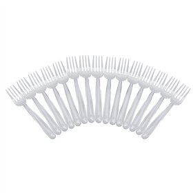 Reusable fork set Algon Transparent 18 cm 15 Pieces (24 Units)