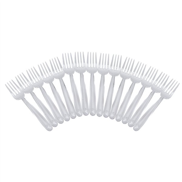 Reusable fork set Algon Transparent 18 cm 15 Pieces (24 Units)