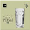 Glass La Mediterránea Phasai seu Transparent Glass 460 ml (24 Units)