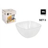 Set of bowls La Mediterránea Eddas Transparent Glass 270 ml 3 Pieces (12 Units)
