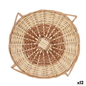 Table Mat Privilege Brown wicker Ø 25 cm (12 Units)