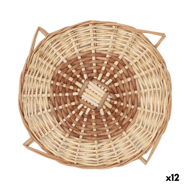 Table Mat Privilege Brown wicker Ø 25 cm (12 Units)
