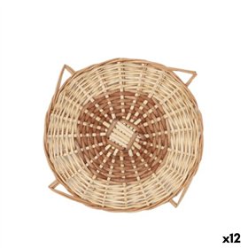 Table Mat Privilege Brown wicker Ø 30 cm (12 Units)