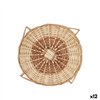 Table Mat Privilege Brown wicker Ø 30 cm (12 Units)