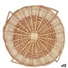 Table Mat Privilege Brown wicker Ø 40 cm (12 Units)