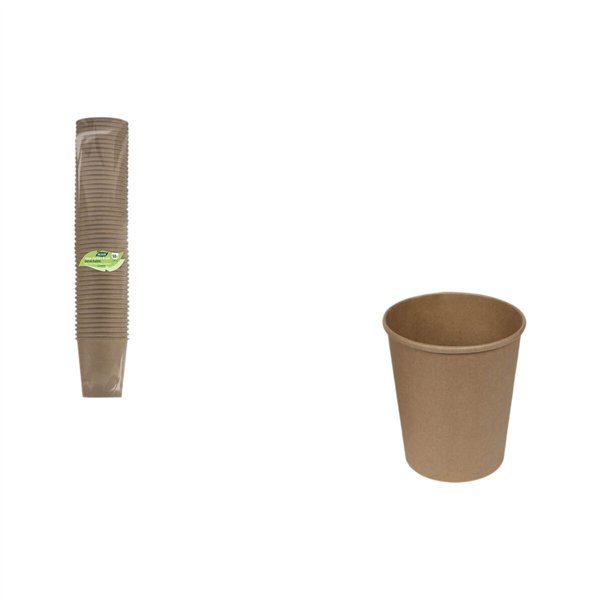 Set of glasses Algon Brown Cardboard 120 ml 50 Pieces (18 Units)