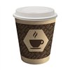 Set of glasses Algon Brown Cardboard 250 ml 8 Pieces (18 Units)