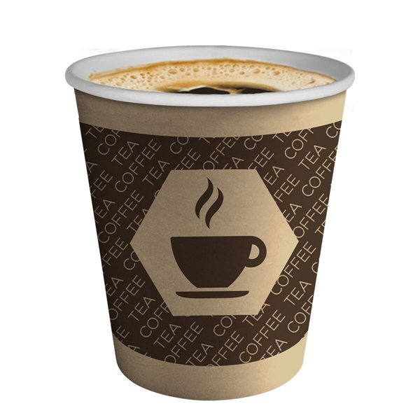 Set of glasses Algon Brown Cardboard 250 ml 8 Pieces (18 Units)