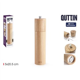 Pepper Mill Quttin Wood 5 x 5 x 20,5 cm (20 Units)