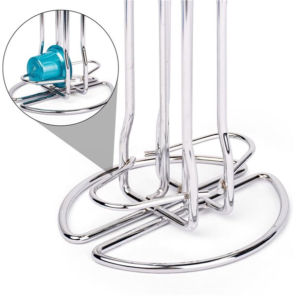 Coffee Capsule Organiser Quttin Silver Iron 10 x 9 x 37,5 cm (12 Units)