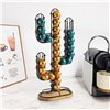 Coffee Capsule Organiser Quttin Black Bamboo Iron 19,5 x 9,5 x 41,5 cm Cactus (12 Units)
