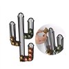 Coffee Capsule Organiser Quttin Black Bamboo Iron 19,5 x 9,5 x 41,5 cm Cactus (12 Units)