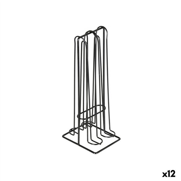 Coffee Capsule Organiser Quttin Black Iron (12 Units)