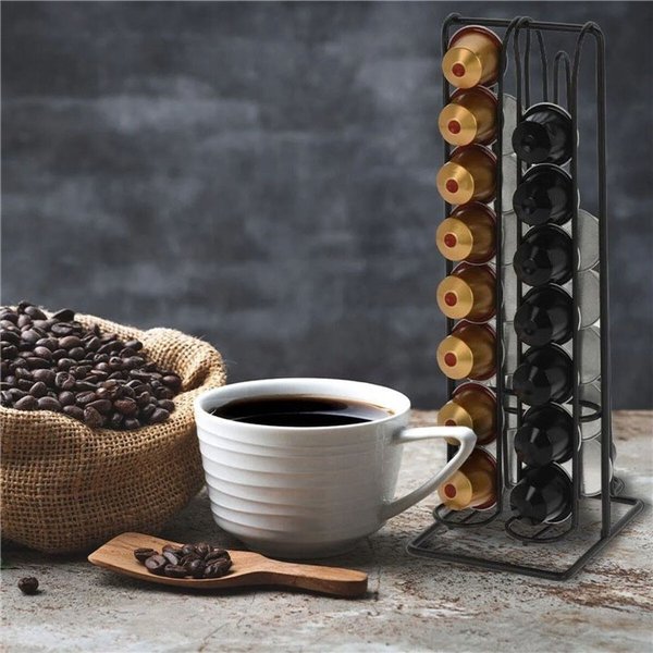 Coffee Capsule Organiser Quttin Black Iron (12 Units)