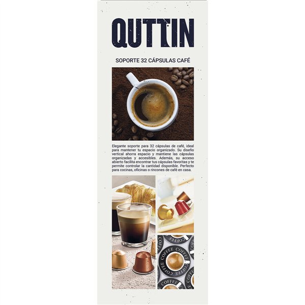 Coffee Capsule Organiser Quttin Black Iron (12 Units)