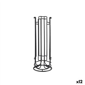 Coffee Capsule Organiser Quttin Black Iron 11,5 x 33 cm (12 Units)