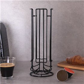 Coffee Capsule Organiser Quttin Black Iron 11,5 x 33 cm (12 Units)