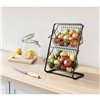 Fruit Bowl Confortime Black Metal 28 x 18 x 39 cm (6 Units)