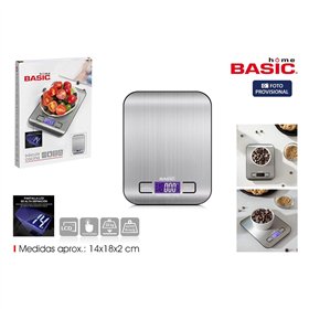 Digital Kitchen Scale Basic Home Silver 10 kg (12 Units)