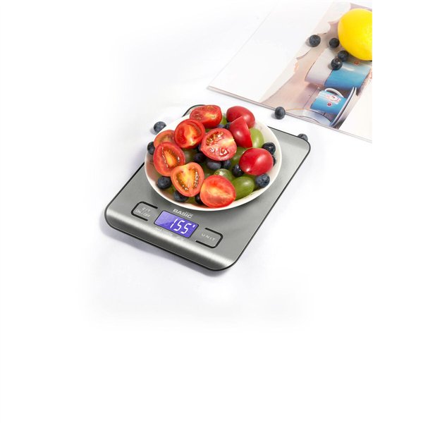 Digital Kitchen Scale Basic Home Silver 10 kg (12 Units)