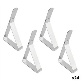 Tablecloth Clip My Bar Silver 7,4 x 4,5 x 1,2 cm 4 Pieces (24 Units)