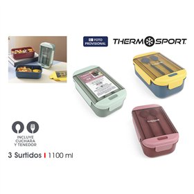 Lunch box ThermoSport Rectangular 1,1 L (12 Units)