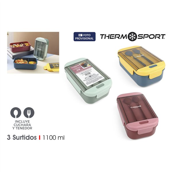 Lunch box ThermoSport Rectangular 1,1 L (12 Units)