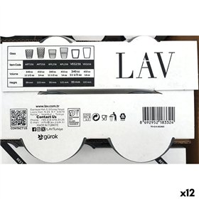 Set of glasses LAV VEGA Transparent Glass 340 ml 4 Pieces (12 Units)