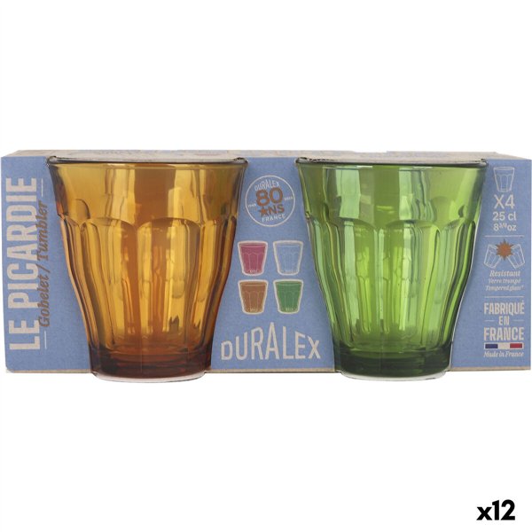 Set of glasses Duralex Picardie Multicolour Glass 250 ml 4 Pieces (12 Units)