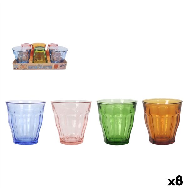 Set of glasses Duralex Picardie Multicolour Glass 250 ml 6 Pieces (8 Units)