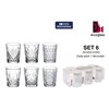 Set of Shot Glasses La Mediterránea Oman Transparent Glass 6 Pieces (18 Units)