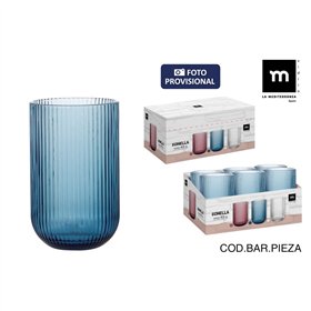 Glass La Mediterránea Sonella Blue Glass 430 ml (36 Units)