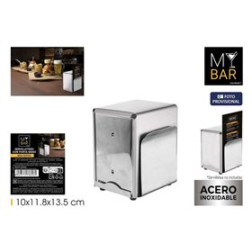 Napkin holder My Bar Silver Stainless steel 10 x 11,8 x 13,5 cm (12 Units)