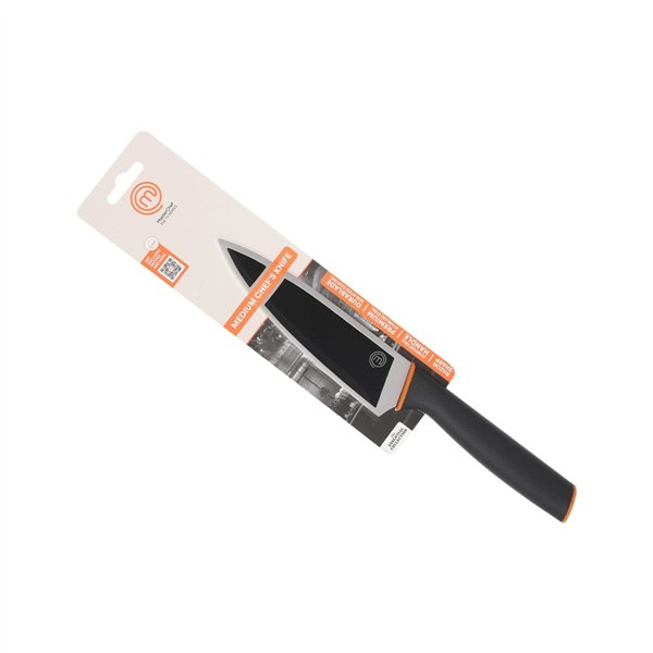 Kitchen Knife MasterChef Black Silver Stainless steel 15 cm (12 Units)