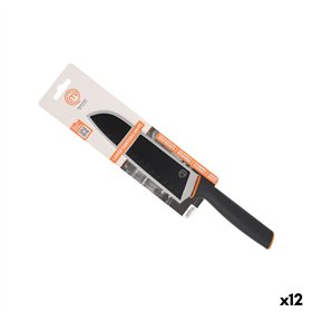 Kitchen Knife MasterChef SANTOKU Black Silver Stainless steel 18 cm (12 Units)