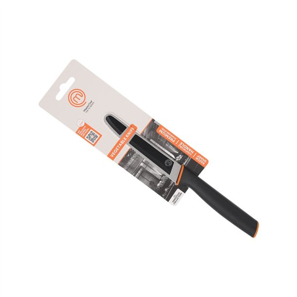 Vegetable Peeler Knife MasterChef Black Silver Stainless steel 11,5 cm (12 Units)