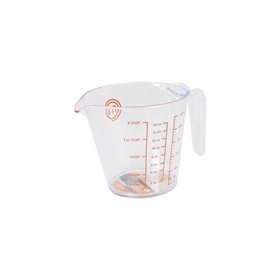 Measuring Jug MasterChef Plastic 500 ml Transparent (12 Units)
