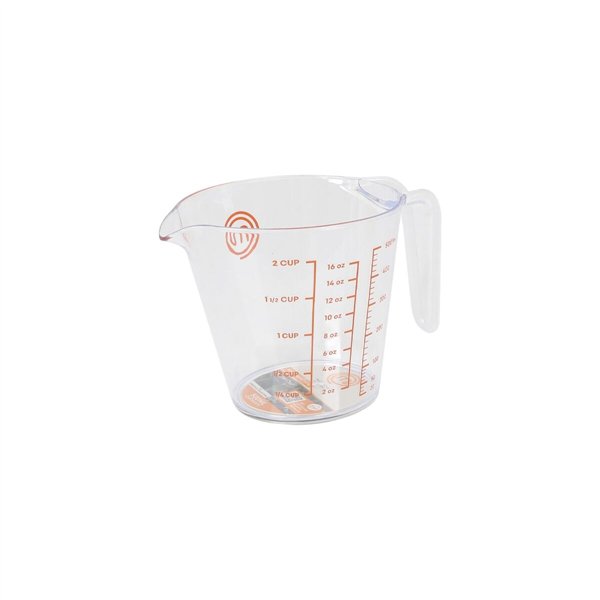 Measuring Jug MasterChef Plastic 500 ml Transparent (12 Units)